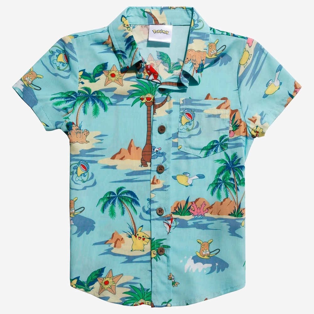 Pokemon Island Life Toddler Woven Button-Up